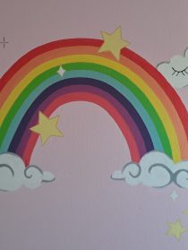 Projects Kids rainbow wall painting